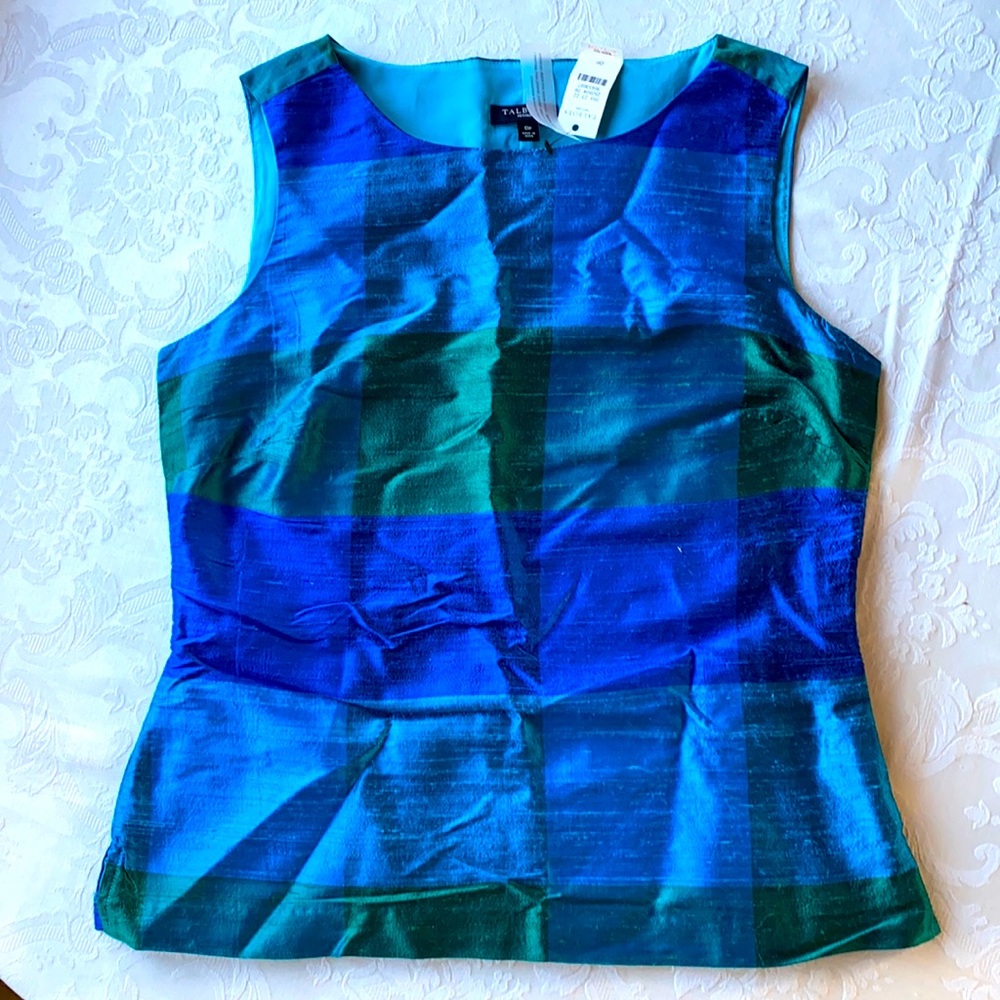 Talbots women’s tank 100% silk, size 0P NWT